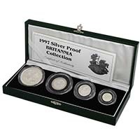 1997 Britannia Four Coin Silver Proof Set Thumbnail