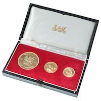 1966 Rhodesia Gold Proof Three Coin Set Thumbnail