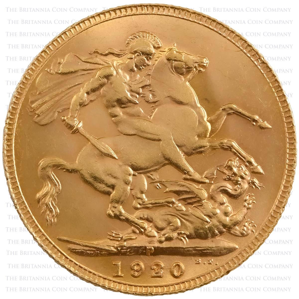 1920 King George V Gold Full Sovereign Perth Mint Australia (Best Value) Reverse