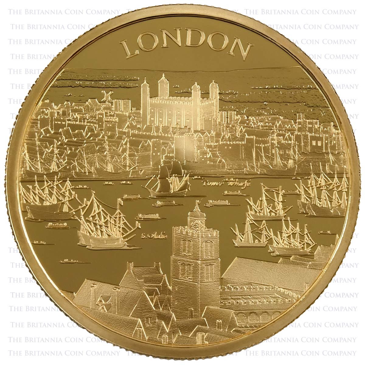 UK22CVL1G 2022 London City Views 1 Ounce Gold Proof Reverse