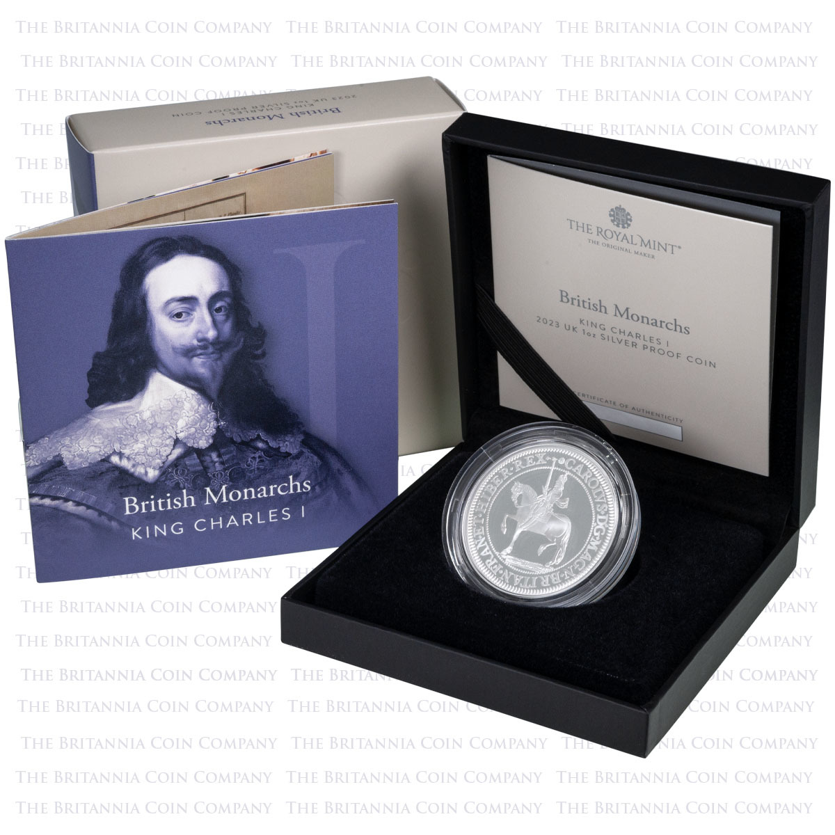 UK23C1SP 2023 King Charles I British Monarchs Silver Proof One Ounce Coin Boxed
