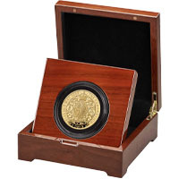 UK23KCG5 2023 King Charles III Coronation Five Ounce Gold Proof Coin Thumbnail