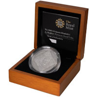 UKQEPT 2008 Queen Elizabeth I Five Pound Crown Piedfort Platinum Proof Coin Thumbnail